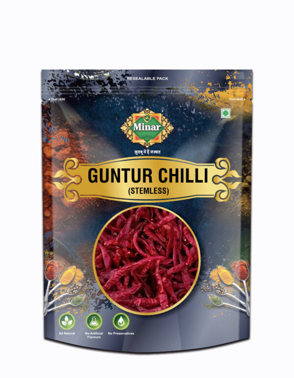 Minar - Guntur Chilli (Stemless), 250 gm