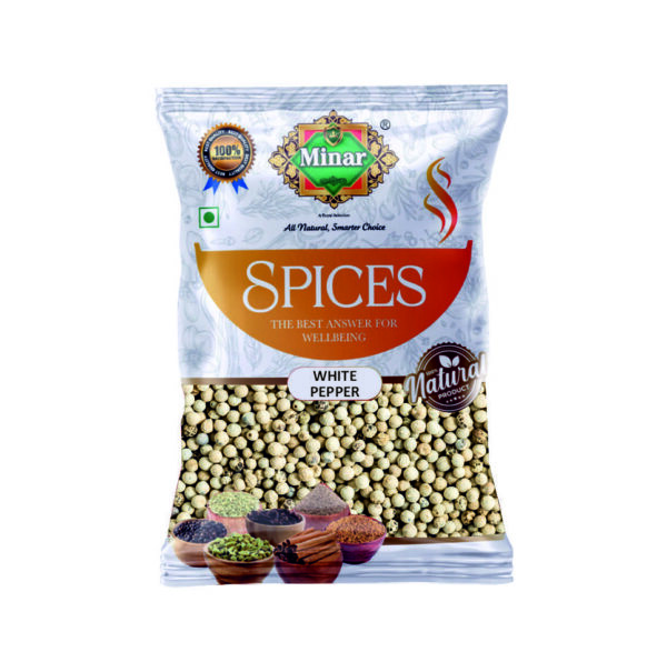 Minar - White Pepper Whole (Safed Mirchi)